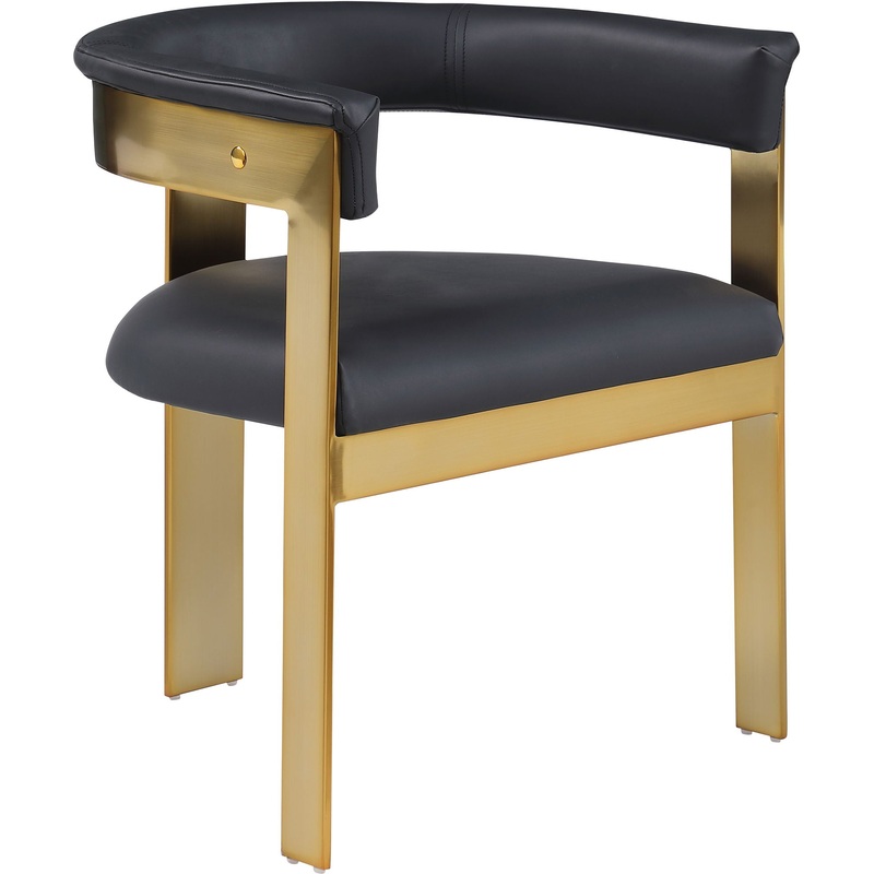Romeo – Faux Leather Dining Chair With Gold Base (Set of 2)