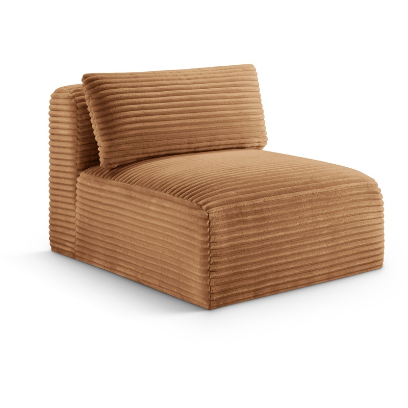Shaggy – Fabric Armless Chair|Light Brown|Beige