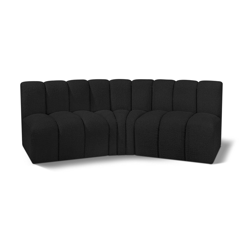Arc – Boucle Fabric 3 Piece Modular Corner Sofa