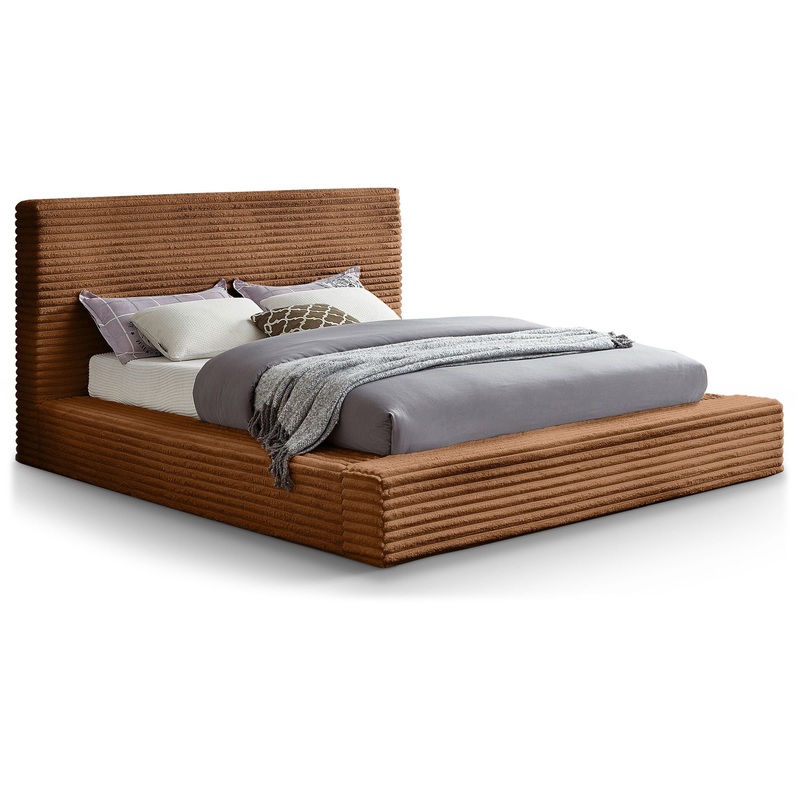 Dexter – Upholstered Bed|Dark Brown|Beige|Full|King|Queen|Twin