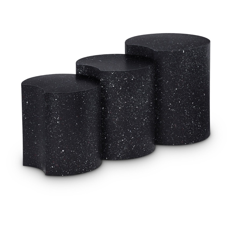 Dimple – 3 Piece Modular End Table – Terazzo Finish