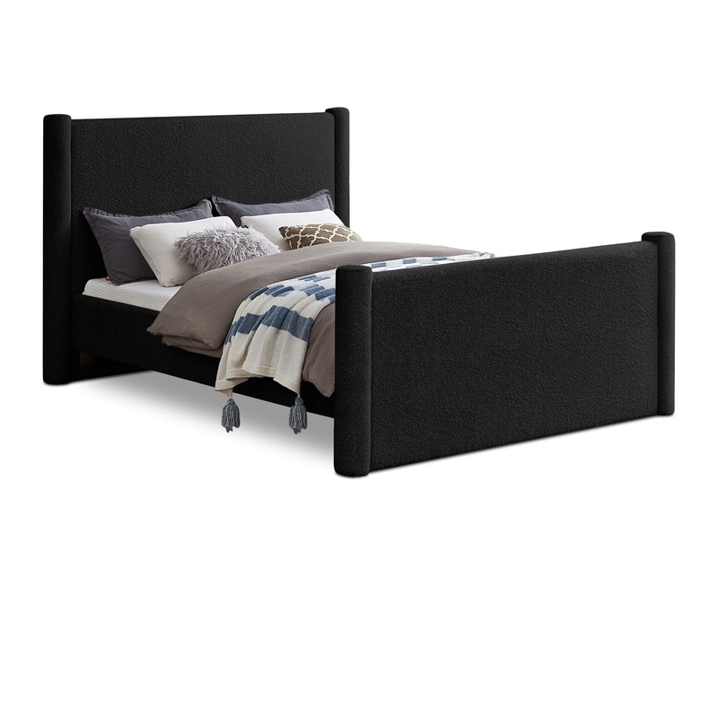 Elias – Boucle Bed|Black|Dark Brown|White|Dark Green|Full|King|Queen|Twin