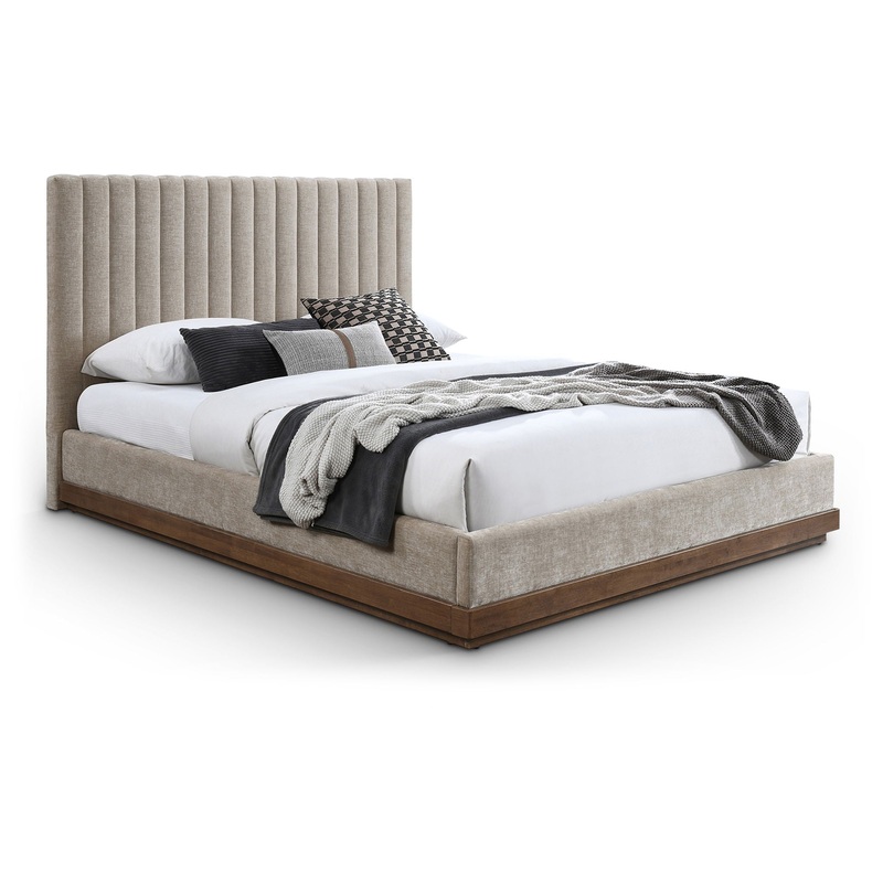 Emmet – Bed – Dark Brown Base|Beige|White|Full|King|Queen|Twin
