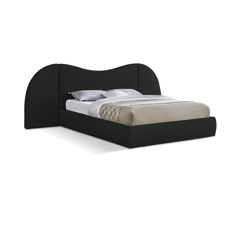 Everest – Boucle Fabric Bed|Black|Dark Brown|White|Dark Green|King|Queen