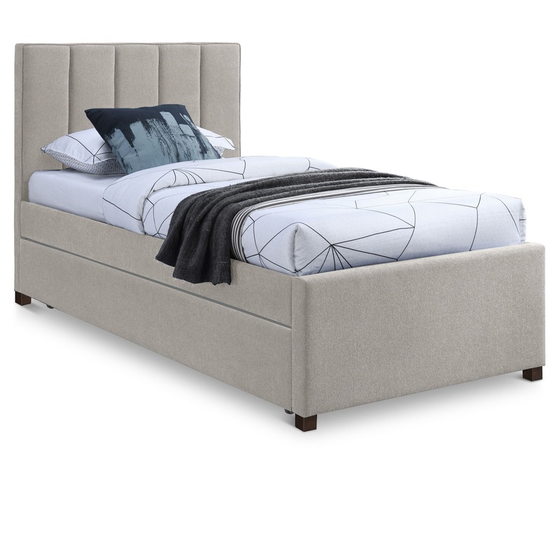 Harper – Twin Trundle Bed|Beige|Gray|Blue|Twin
