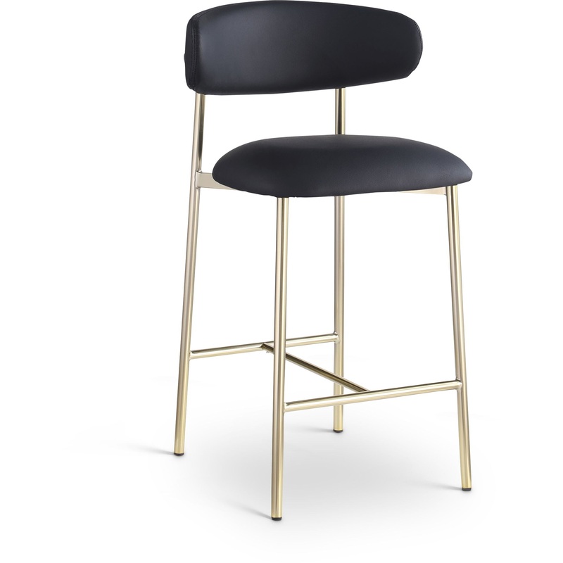 Lupita – Counter Stool With Brushed Gold Frame (Set of 2)