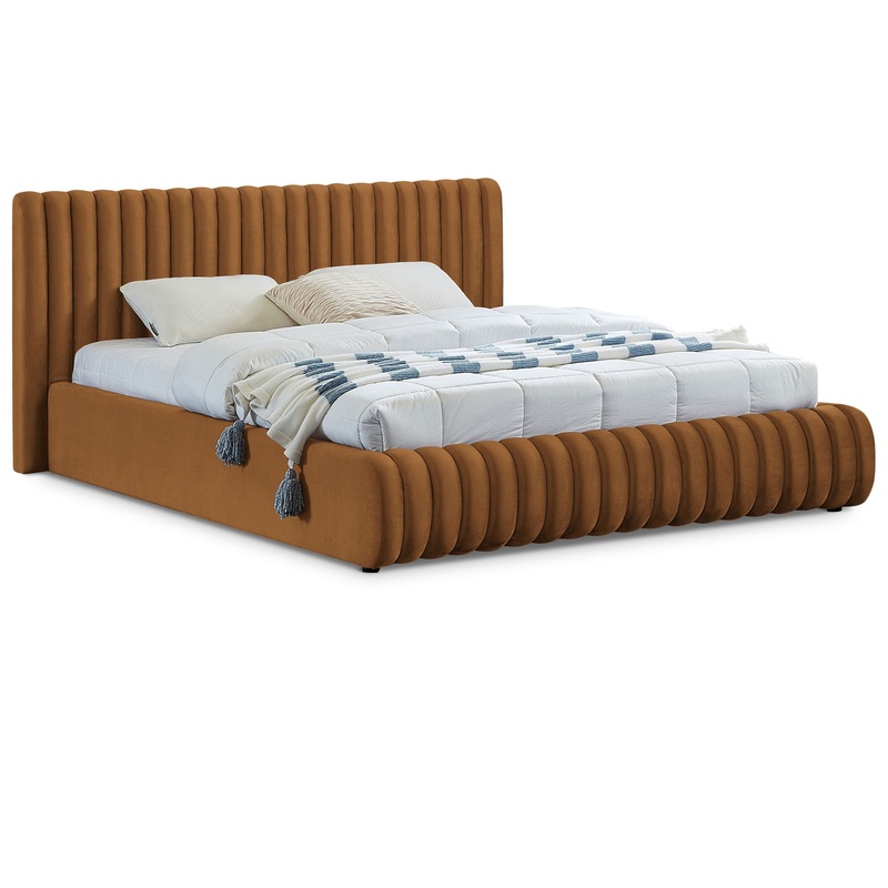 Nico – Upholstered Bed|Dark Brown|Full|King|Queen|Twin