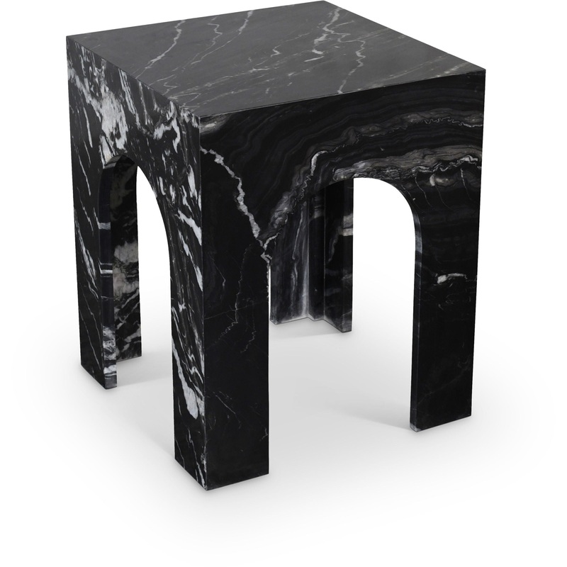 Palermo – Marble End Table|Black|Dark Brown|Dark Red|Dark Green|White
