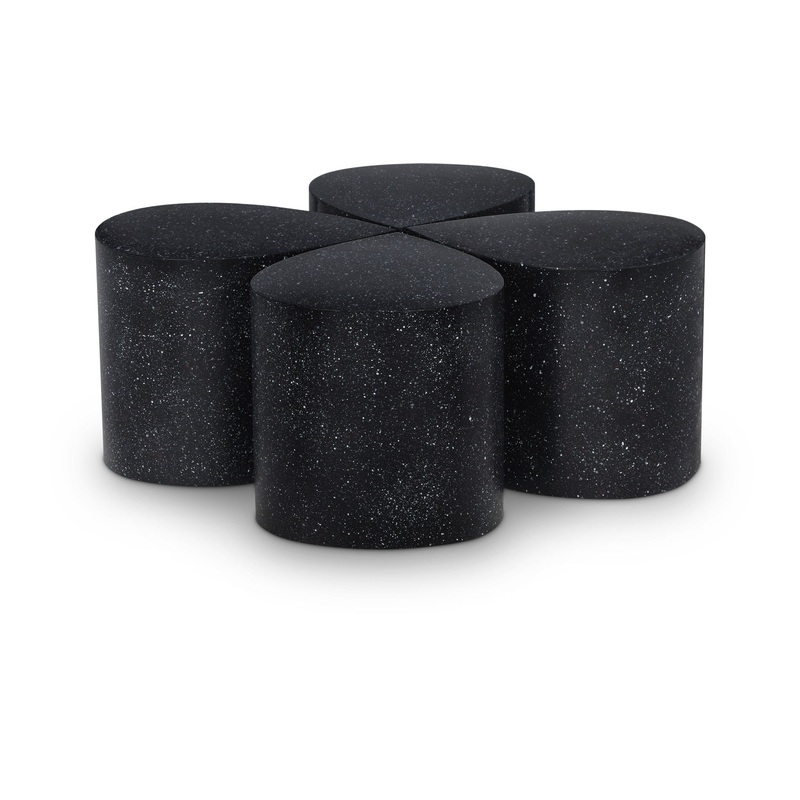 Petal – Coffee Table – Black Terazzo