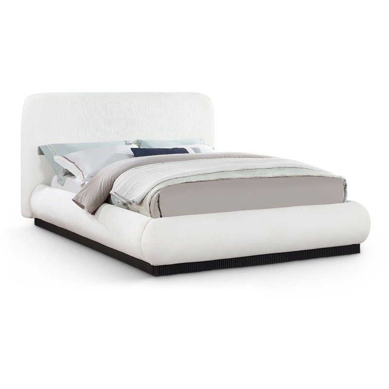 Rigby – Linen Bed With Black Base
