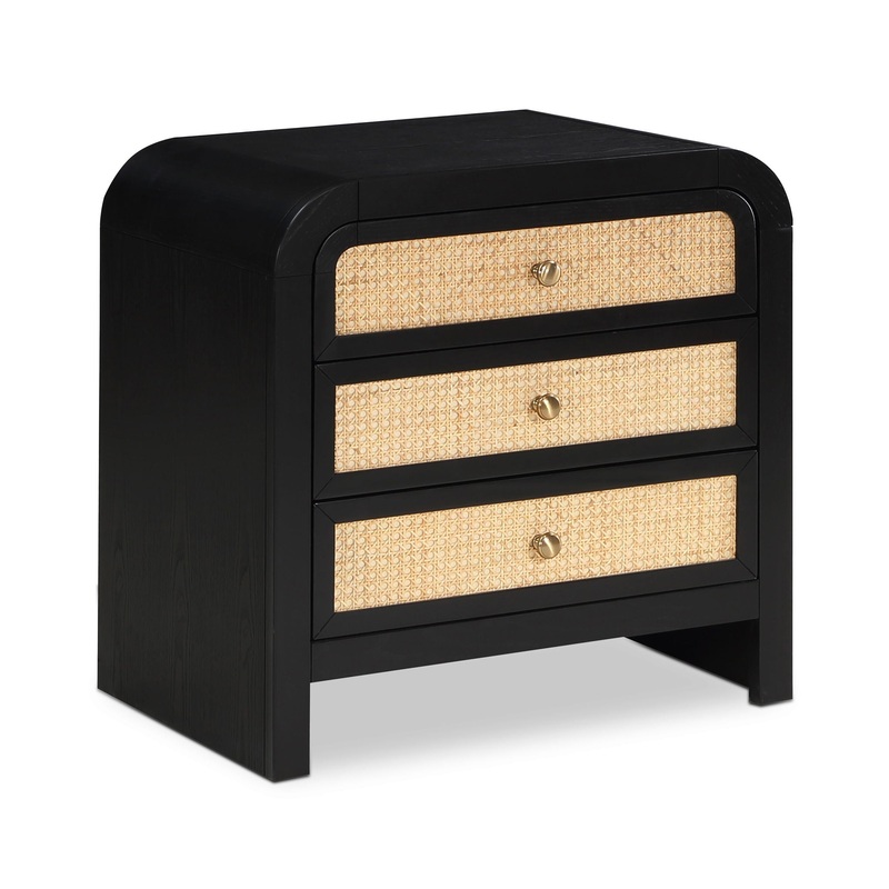 Siena – Night Stand|Black|Light Brown|White