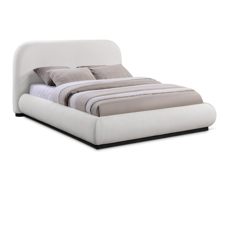 Vaughn – Linen Bed With Black Base