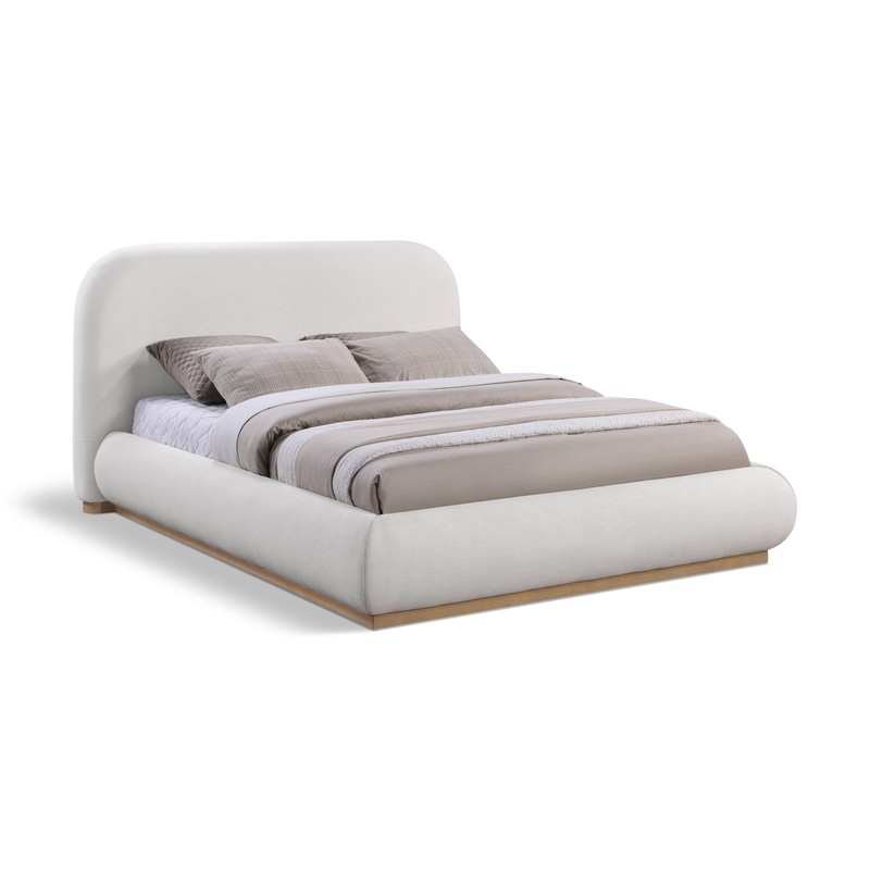 Vaughn – Linen Bed With Natural Base