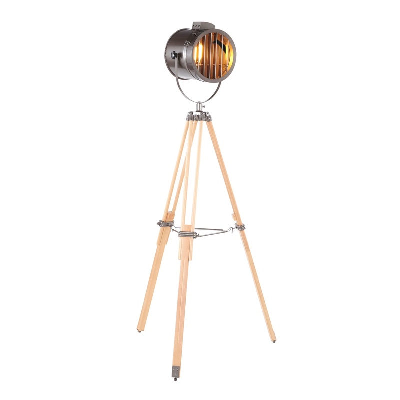 Ahoy – Industrial Floor Lamp – Natural / Antique