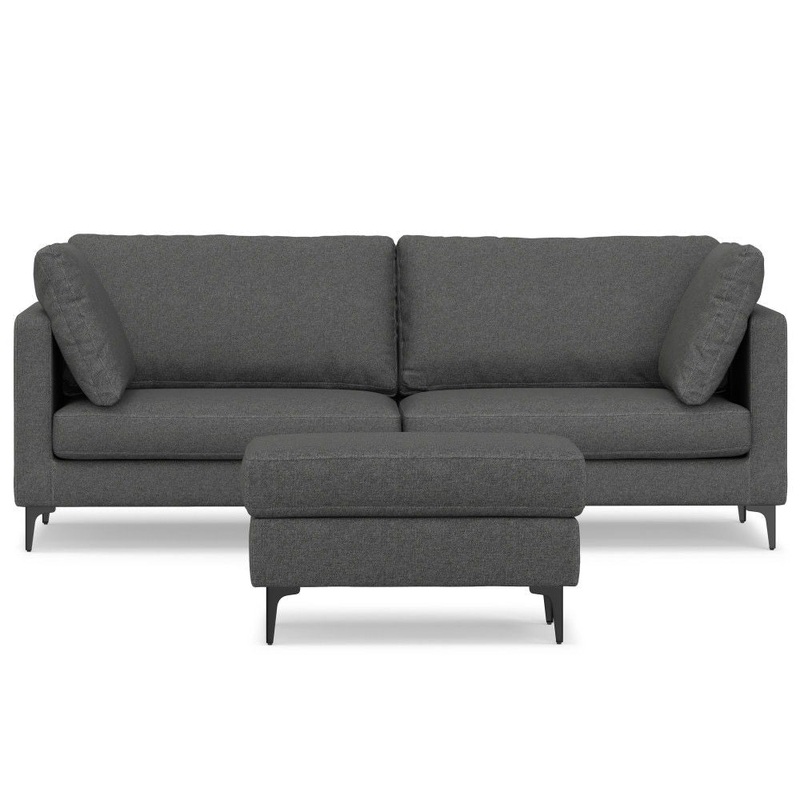 Ava – Mid Century Sofa With Ottoman Set