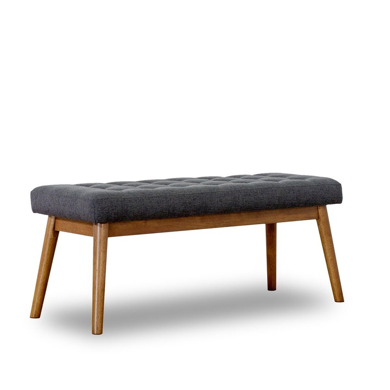 Delilah – Modern Bench – Gray