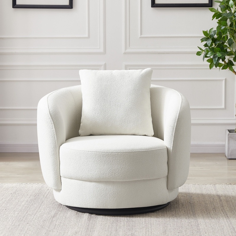 Dylan – Boucle Lounge Chair|Beige|Yellow