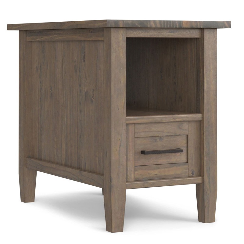 Ela – Narrow End Table – Brown