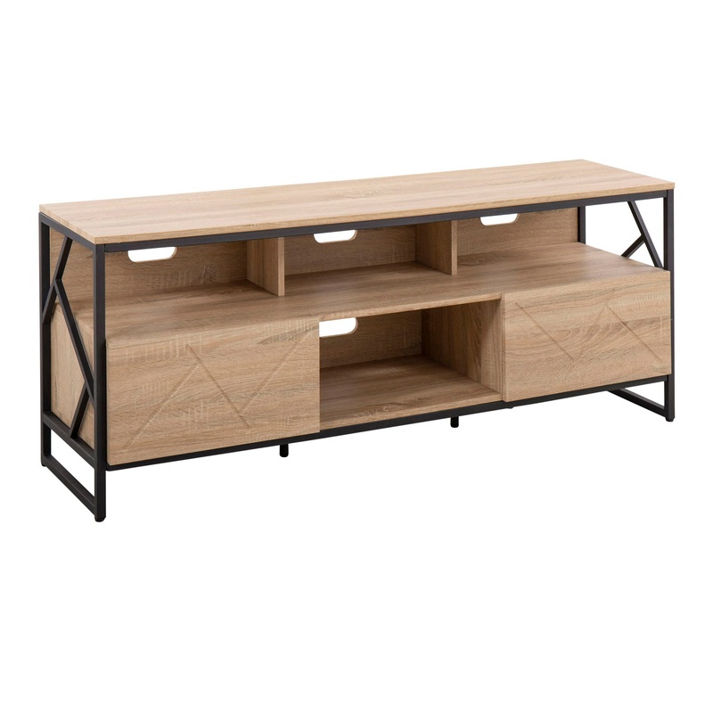 Folia – Contemporary TV Stand|Light Brown|Dark Brown