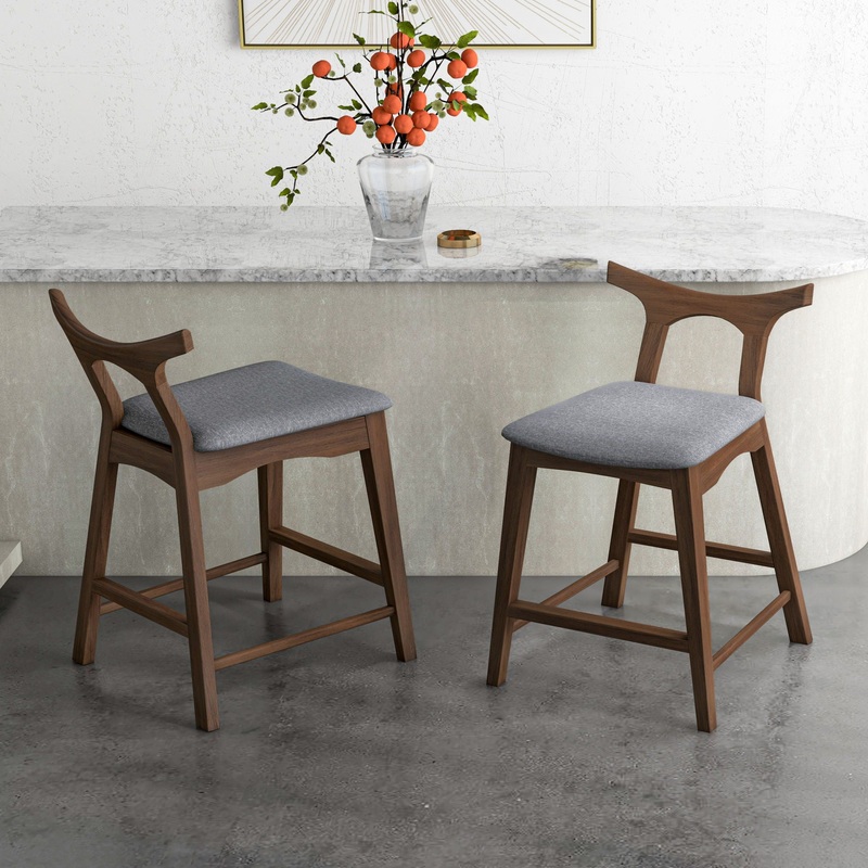 Hester – Upholstered, Square Bar Chair (Set of 2)