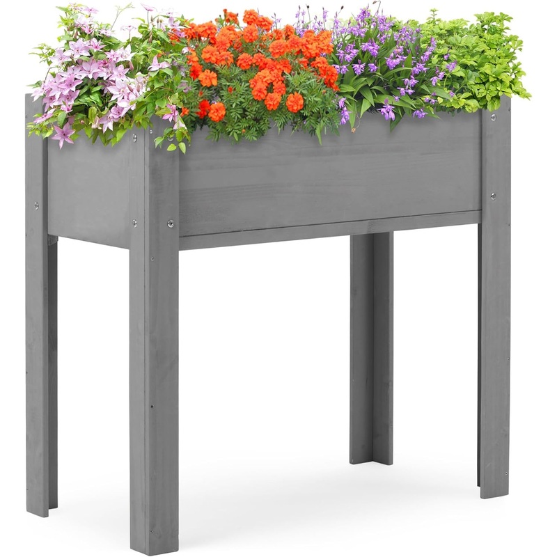 Raised Garden Bed With Legs, Elevated Planter Box For Outdoor Plants