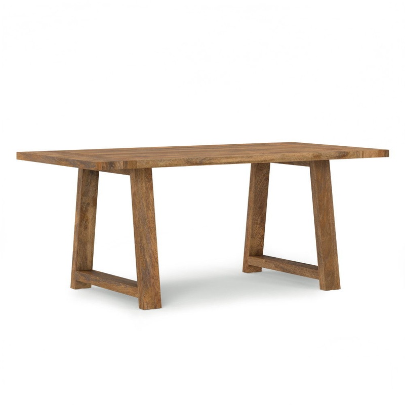 Whitley – Dining Table In Burnt Wax – Brown