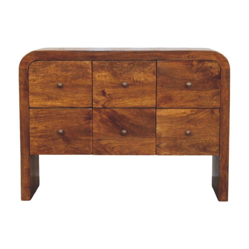 Darcy – 3 Over 3 Drawer Chest – Brown