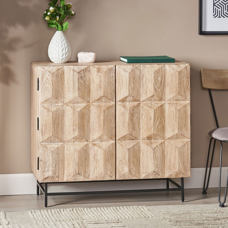 Geometry Accent Cabinet – White