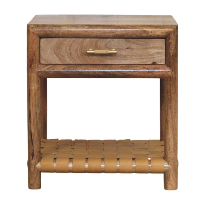 Regency – Woven Nightstand With Drawer – Light Brown