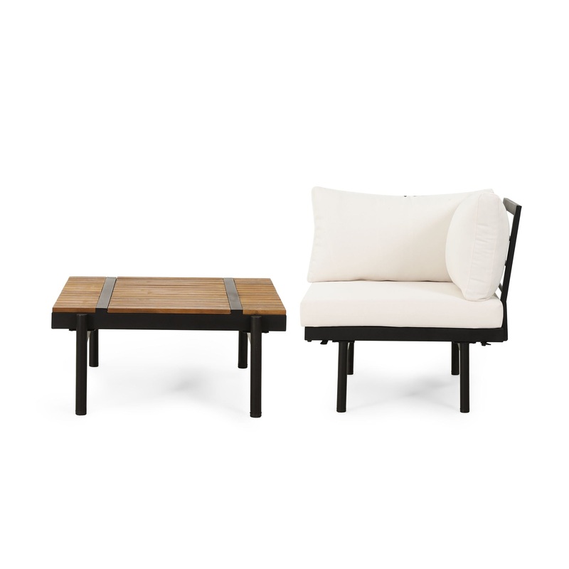 Theo – Sofa Corner, Coffee Table – Cream