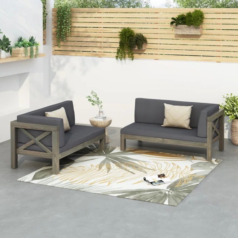 Brava – X Back Corner Bench|Red|Dark Gray|Right Side|Left Side