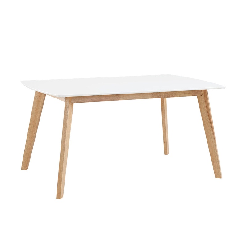 Contemporary Solid Wood Two Tone Dining Table – White