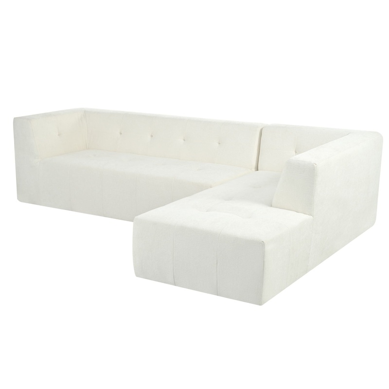 Modular Combination Living Room Sofa Set, Modern Minimalist Sofa, Living Room Upholstered Sofa Bed, Bedroom, 2 Pieces Computer Free Combination, L – Shaped