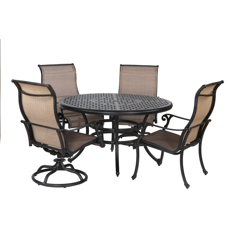 Round 4 Person Dining Set – Antique Bronze