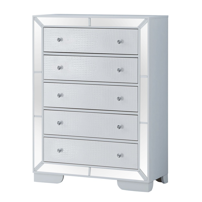 Sleek Contemporary Storage Chest – White