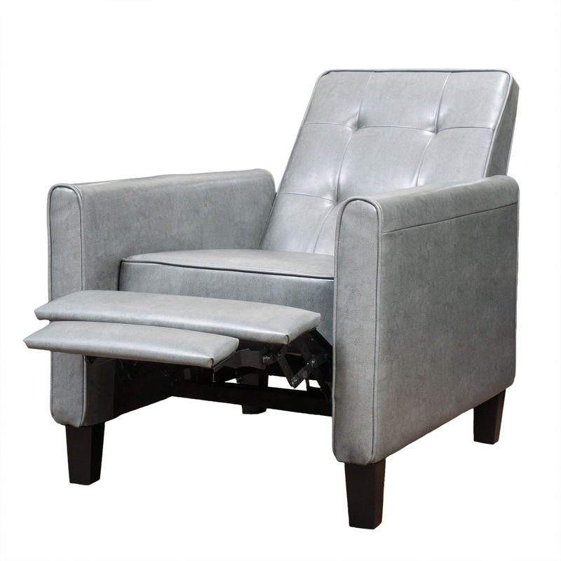 Wide Manual Club Recliner – Dark Gray