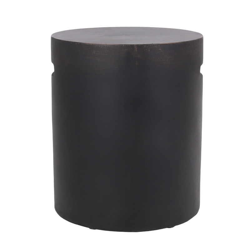 Outdoor End Table With Cutout Handle – Copper