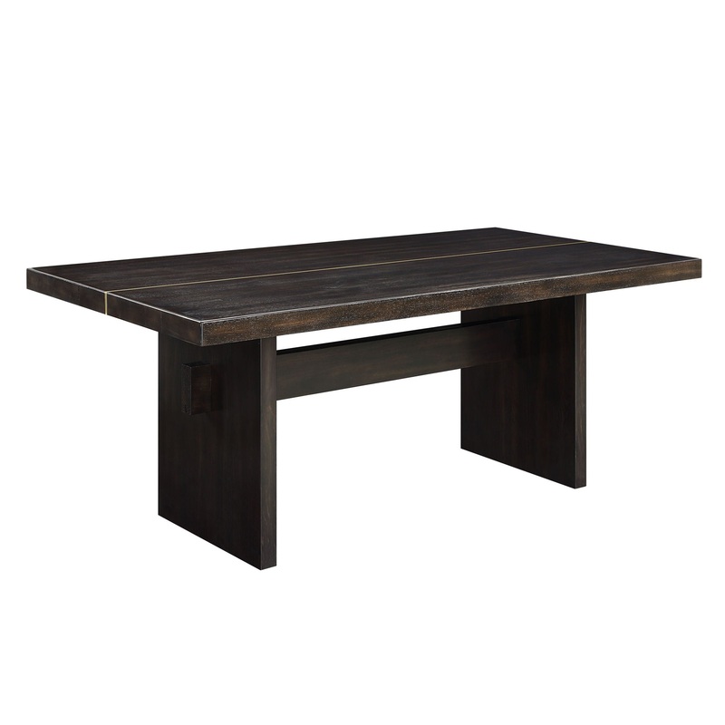 Jaramillo – Rustic Dining Table – Espresso / Gold