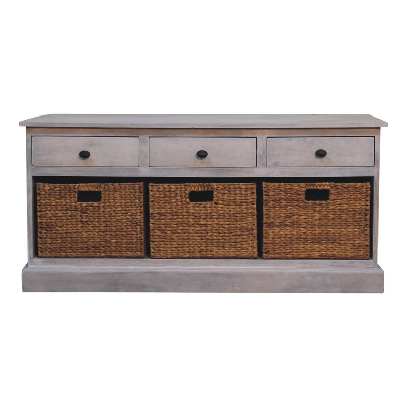 Acid – Basket Storage Cabinet – Gray Ash