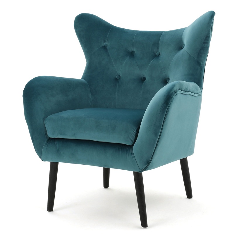 Alyssa – Mid Century Upholstered Arm Chair With Wingback Design