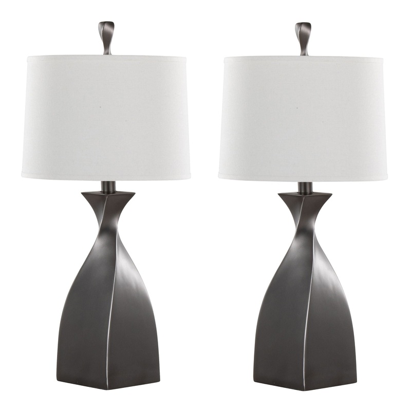 Curvo – Contemporary Polyresin Table Lamp (Set of 2)