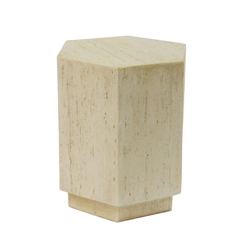 Hexagonal Archaistic Side Table High Quality Magnesium Oxide – Antique Brown