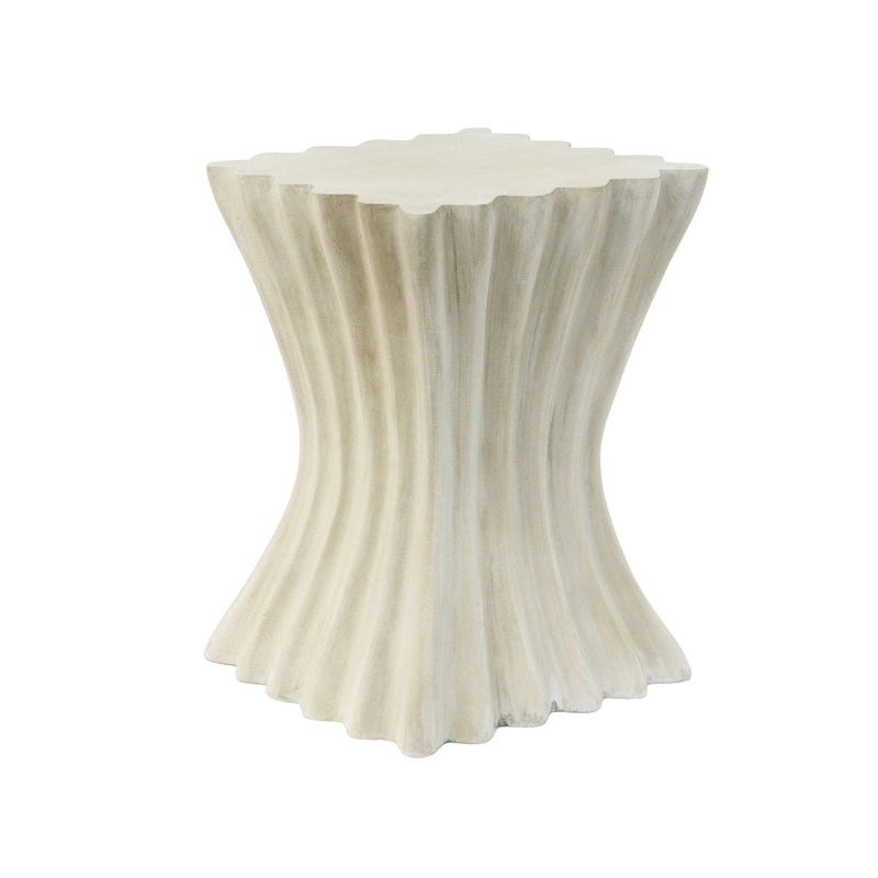 Mgo Archaistic Wavy Side Table – Antique Sandstone