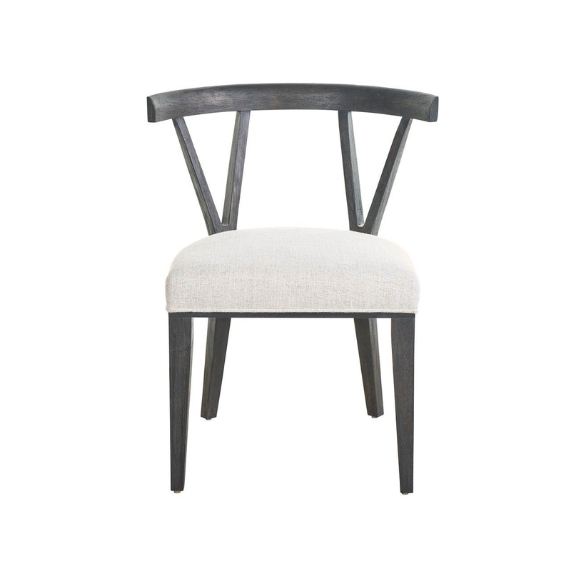 Dwell – Basalt Side Chair – Dark Gray / White