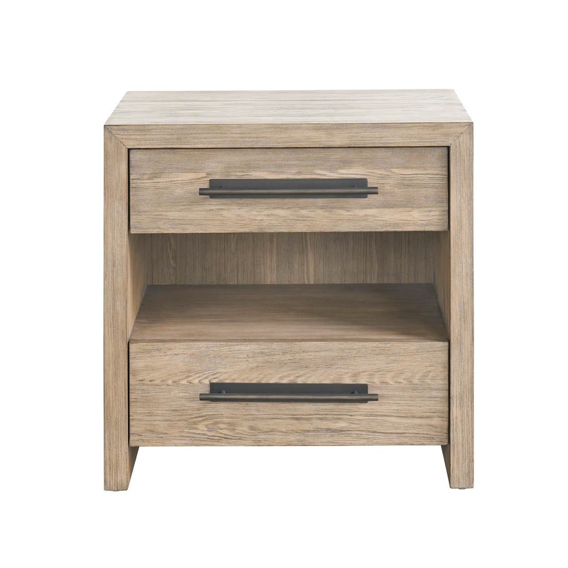 Dwell – Two Drawer Nightstand|Light Brown|Beige