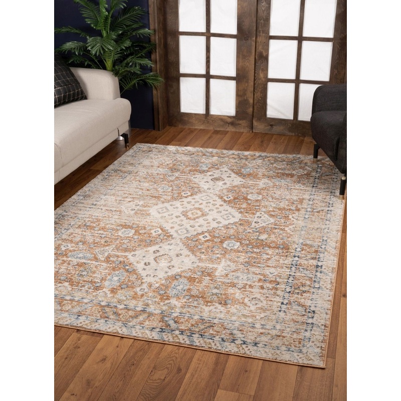 Noble – 5’3 X 7’3 Area Rug – Rust
