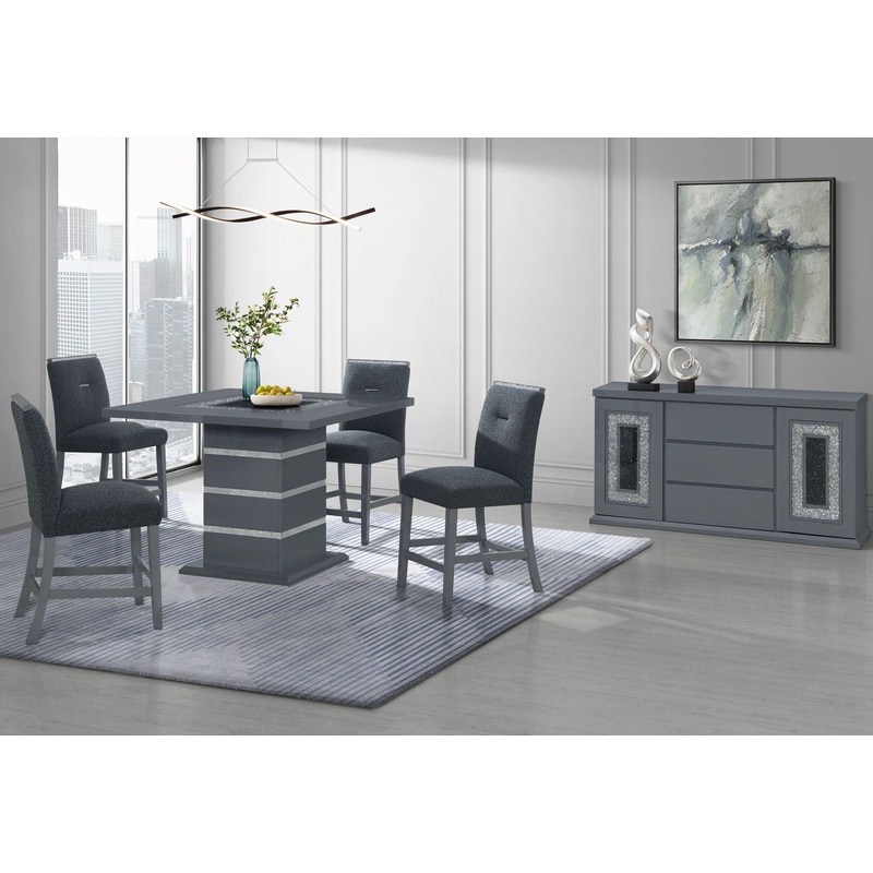Ariya – 5 Pieces Bar Table And Bar Stool Set
