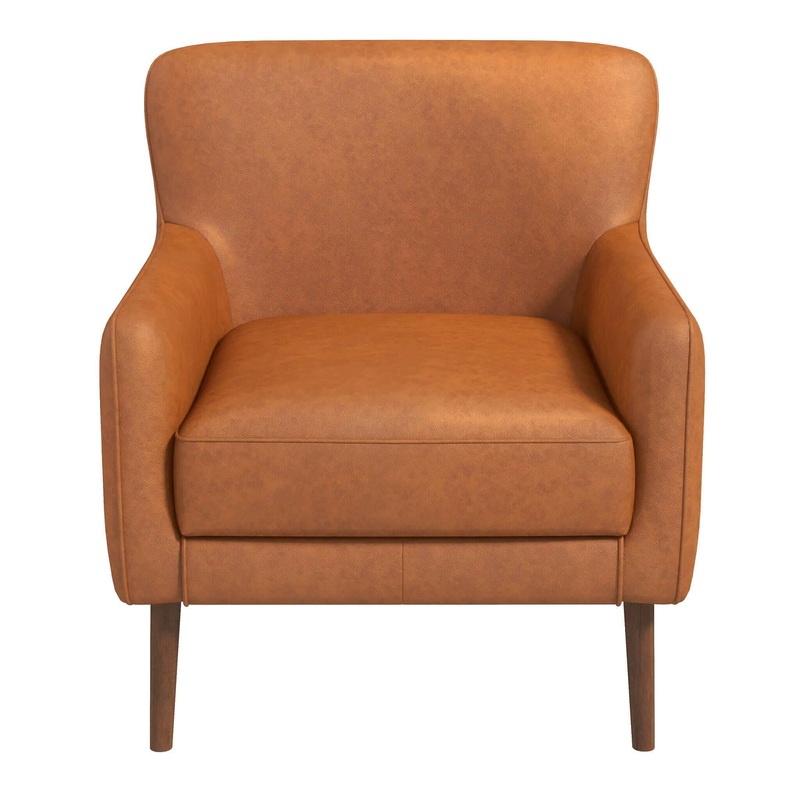 Claire – Genuine Leather Lounge Chair – Tan