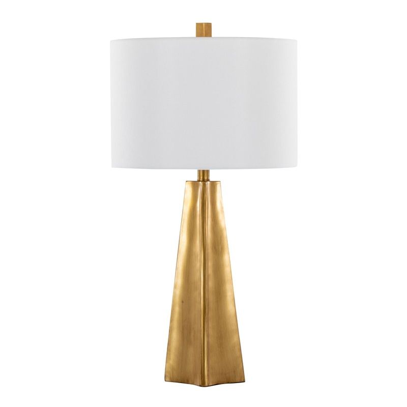 Pompeii – Contemporary Table Lamp – Gold / White