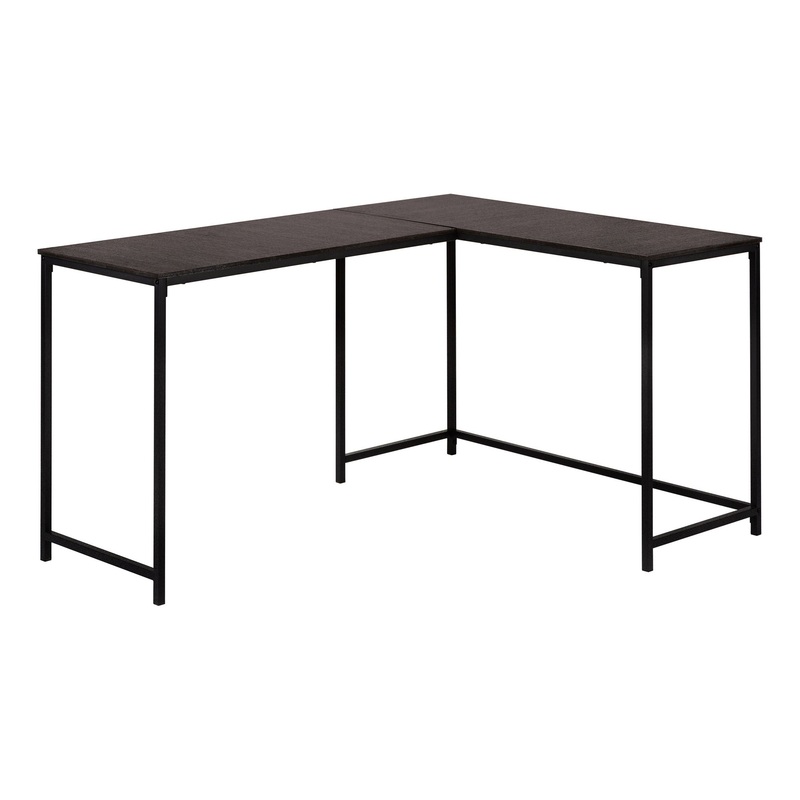 Computer Desk, Home Office, Corner, L Shape, Laptop, Marble Look Contemporary & Modern